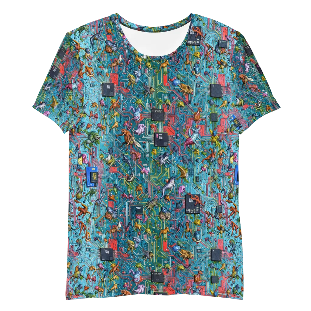 Circuit Menagerie on Men's Athletic T-Shirt — Front