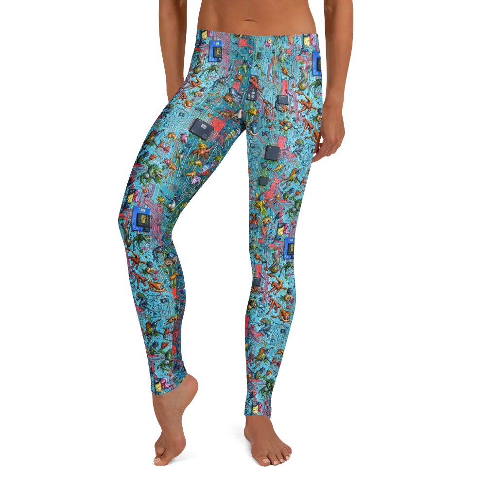 Circuit Menagerie on Leggings — Front