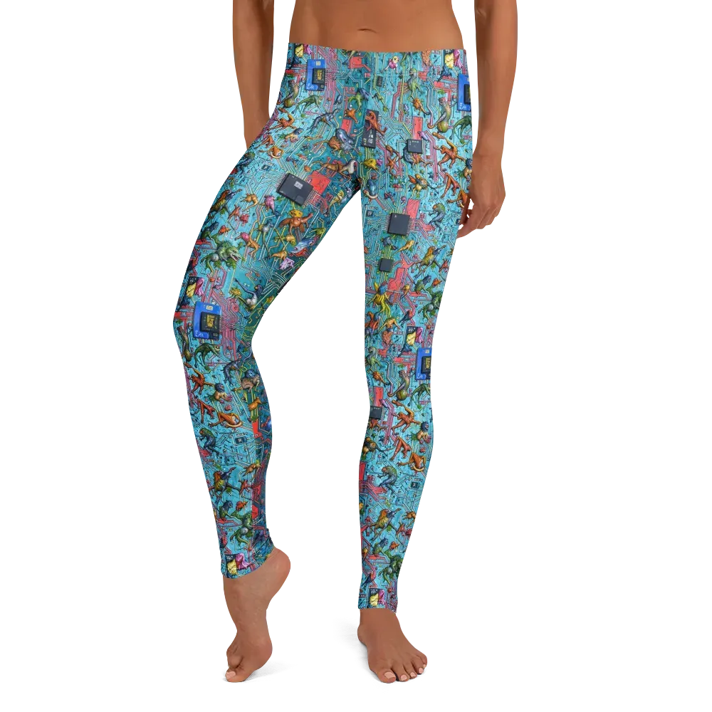 Circuit Menagerie on Leggings — Front