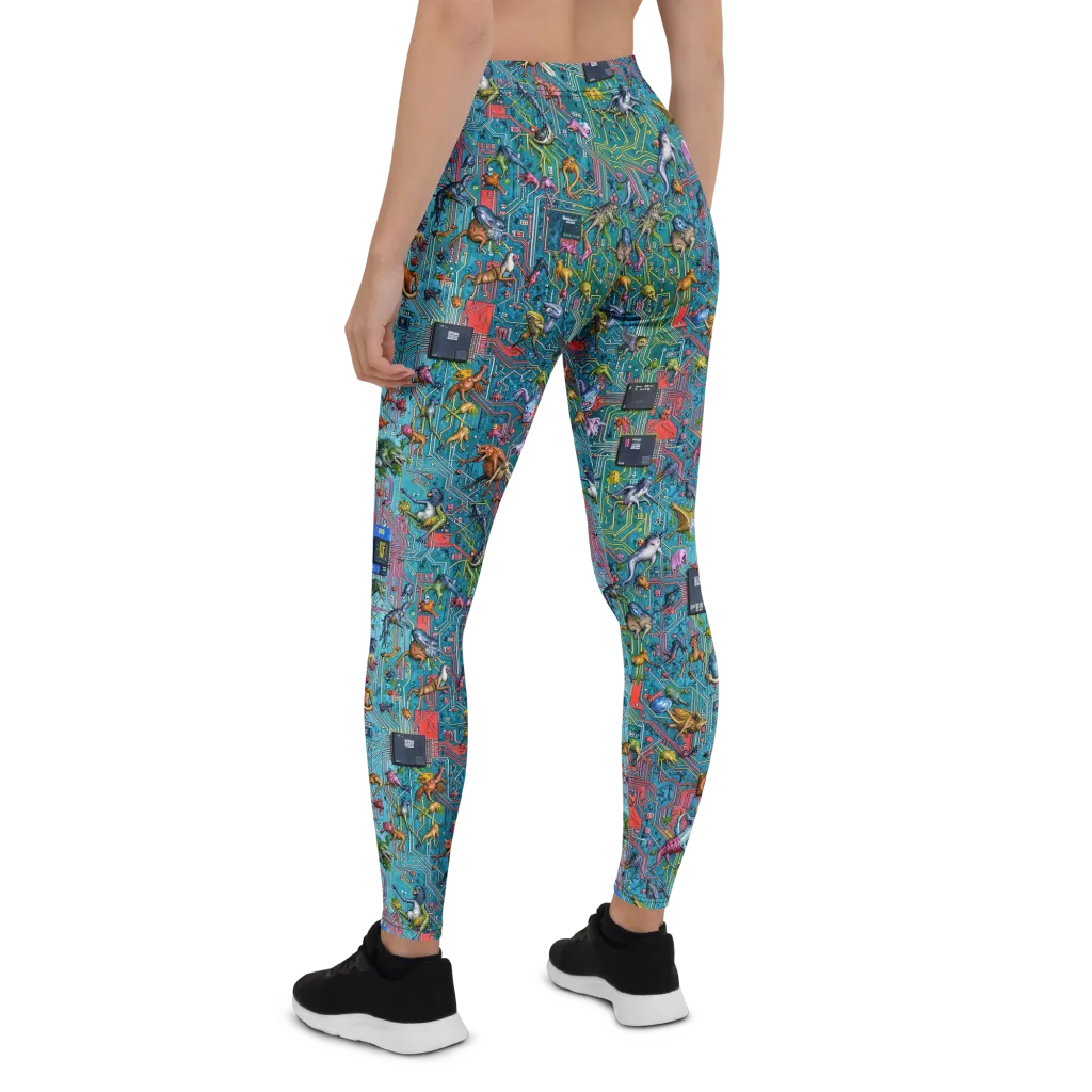 Circuit Menagerie on Leggings — Back