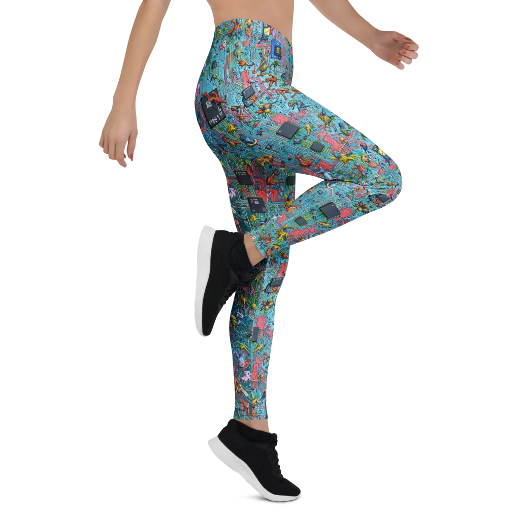 Circuit Menagerie on Leggings — Right