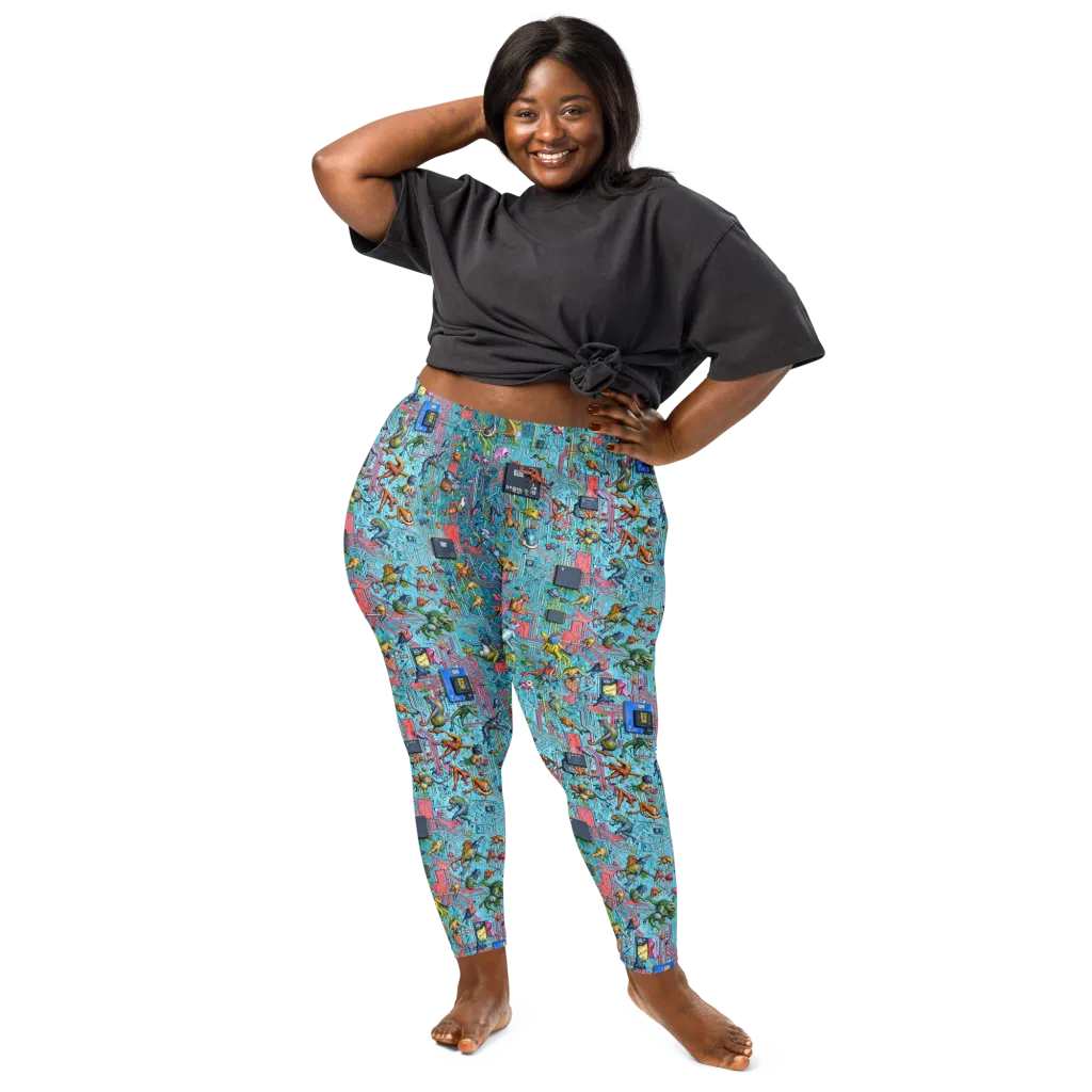 Circuit Menagerie on Leggings — Front