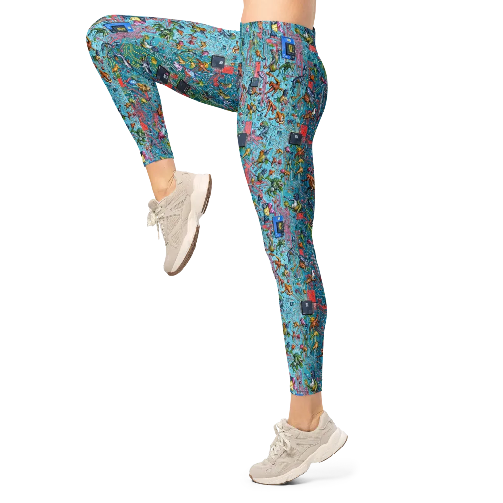 Circuit Menagerie on Leggings — Left