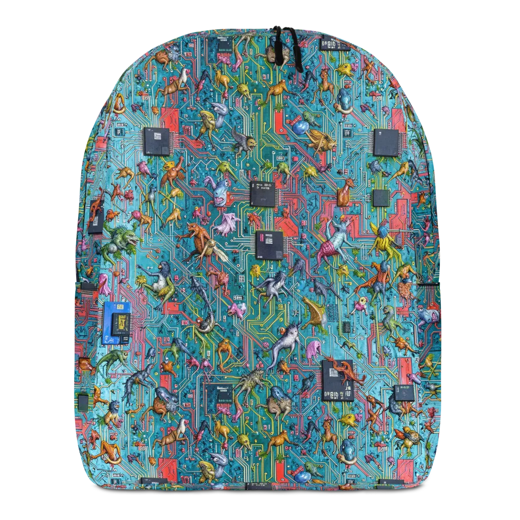 Circuit Menagerie on Minimalist Backpack — Front
