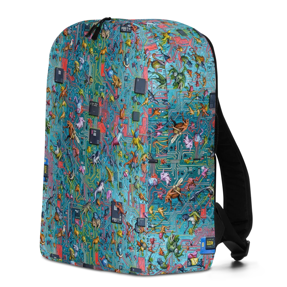 Circuit Menagerie on Minimalist Backpack — Left