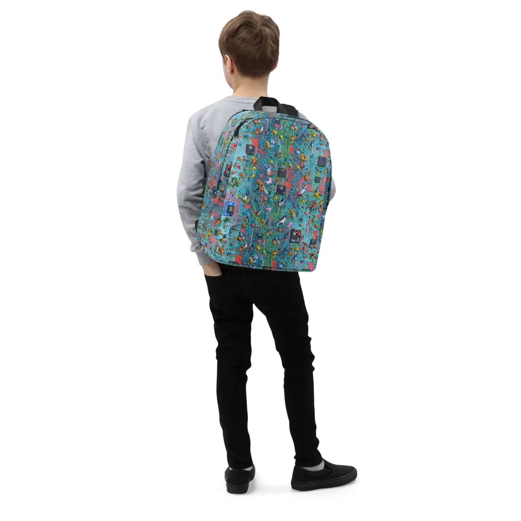 Circuit Menagerie on Minimalist Backpack — Right Front