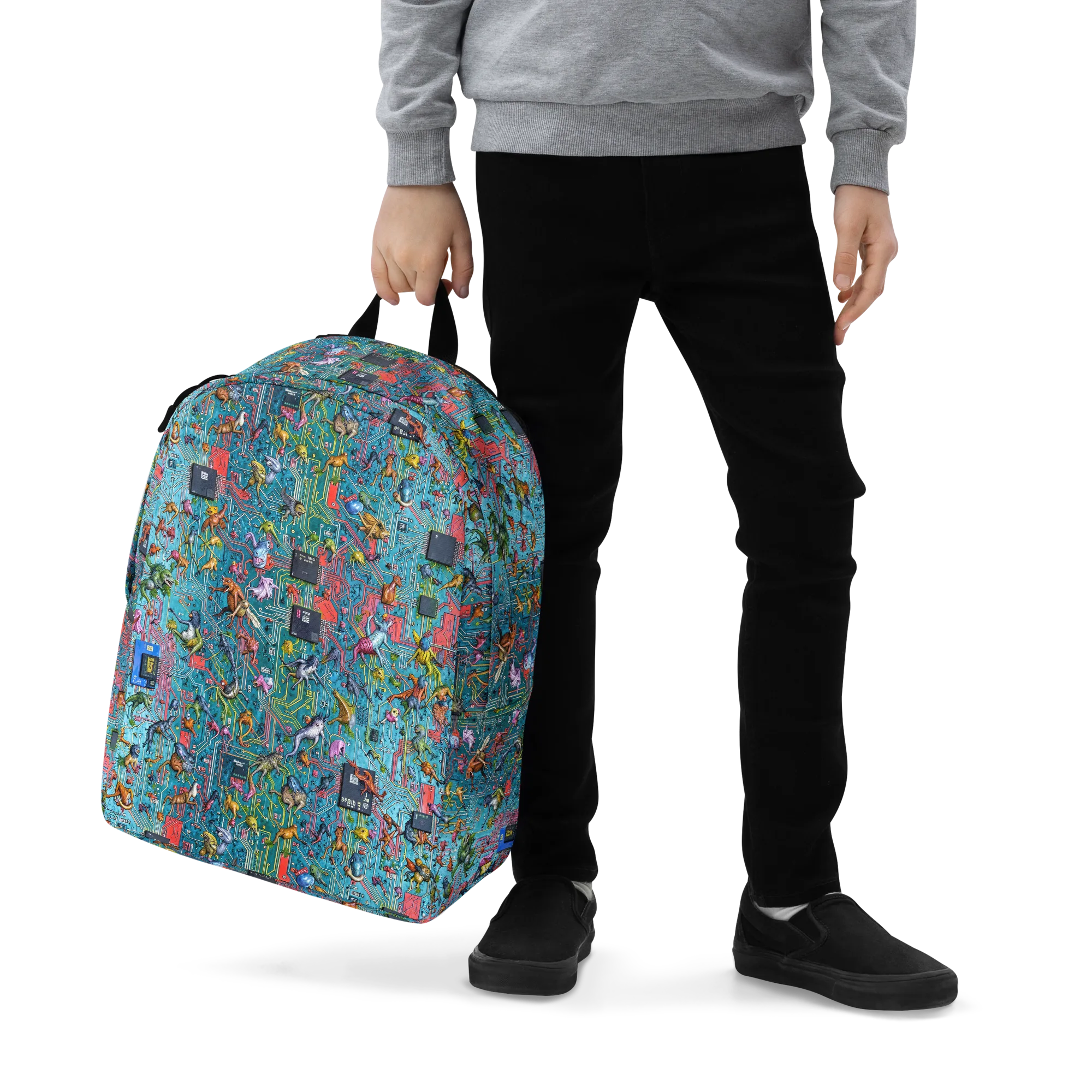 Circuit Menagerie on Minimalist Backpack — Zoomed-in