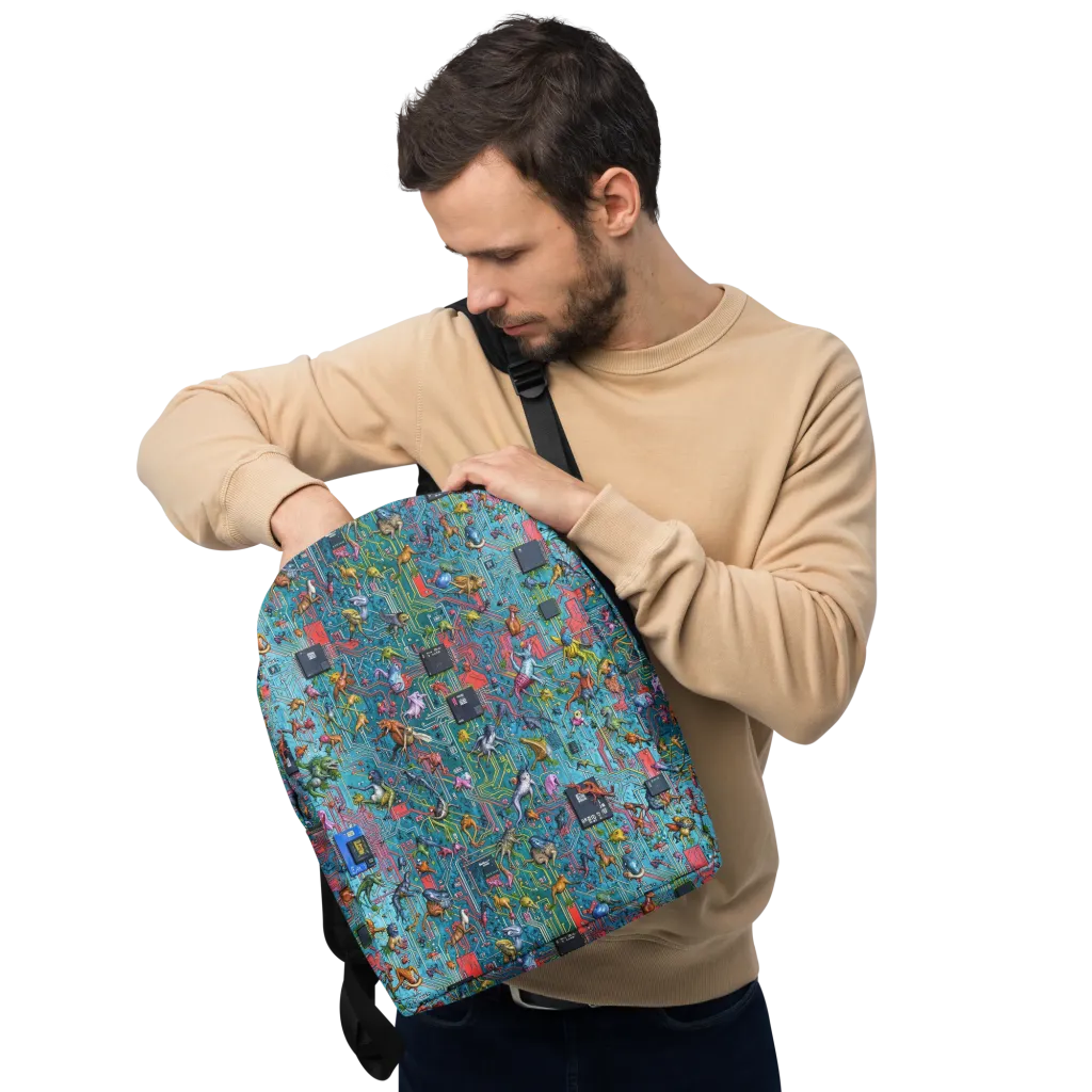 Circuit Menagerie on Minimalist Backpack — Front