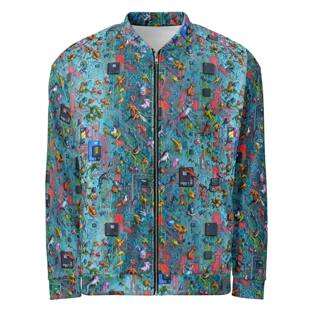 Circuit Menagerie on Bomber Jacket — Front