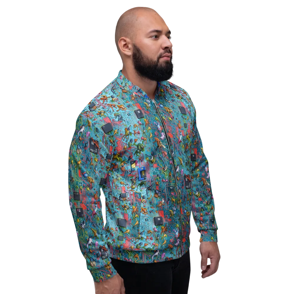 Circuit Menagerie on Bomber Jacket — Right
