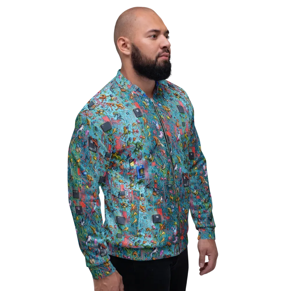 Circuit Menagerie on Bomber Jacket — Right