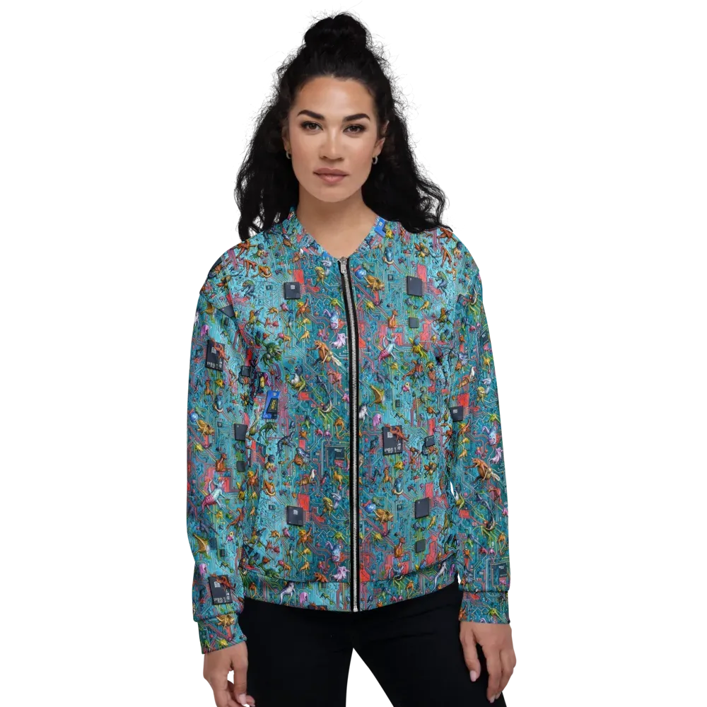 Circuit Menagerie on Bomber Jacket — Front