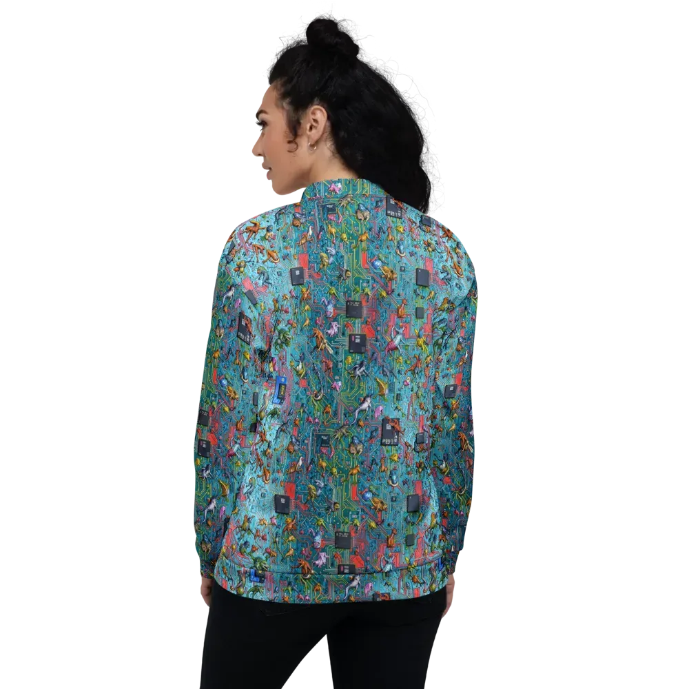 Circuit Menagerie on Bomber Jacket — Back
