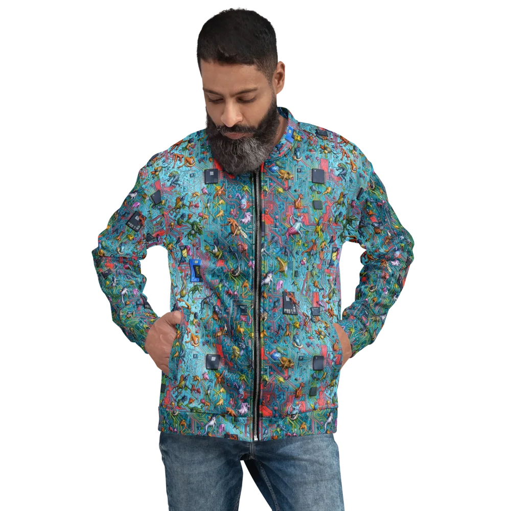 Circuit Menagerie on Bomber Jacket — Front