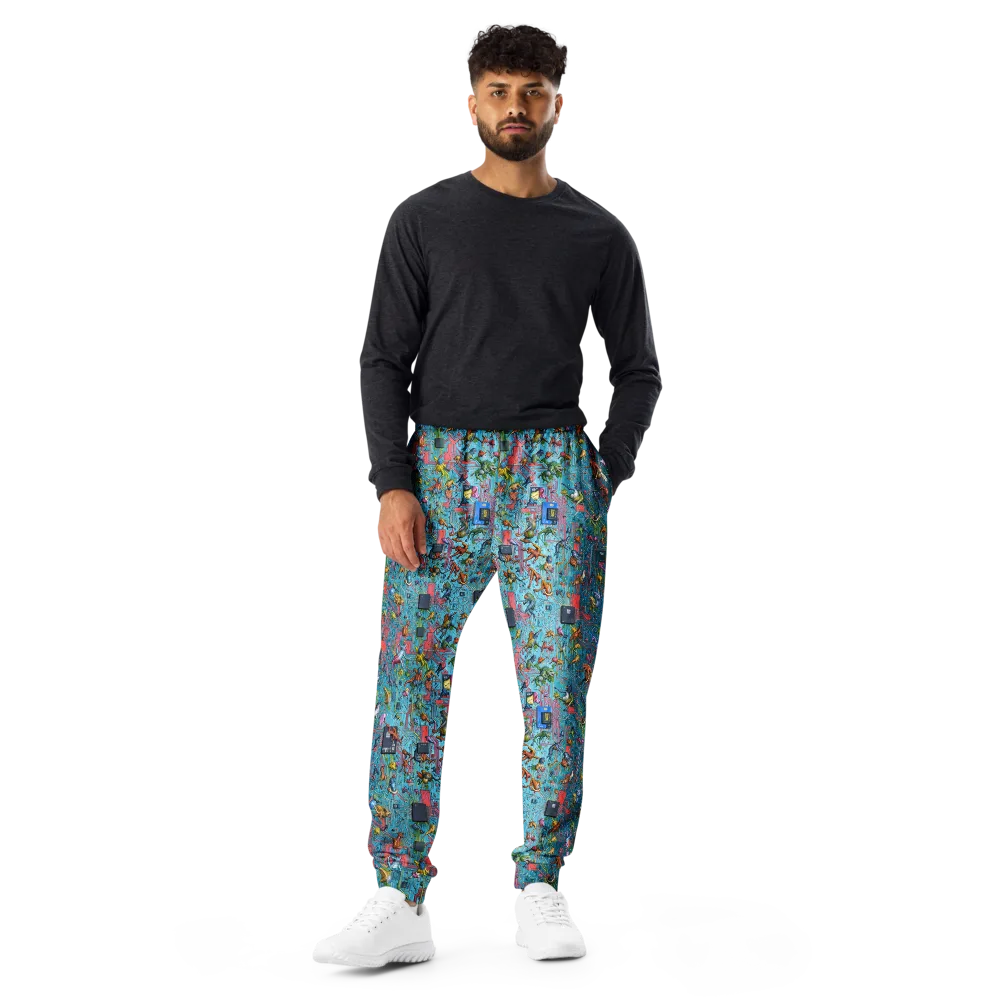 Circuit Menagerie on Men's Joggers — Front