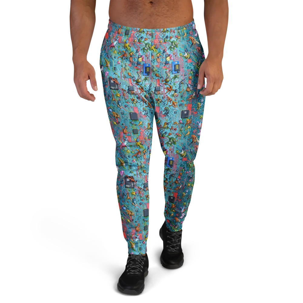Circuit Menagerie on Men's Joggers — Front