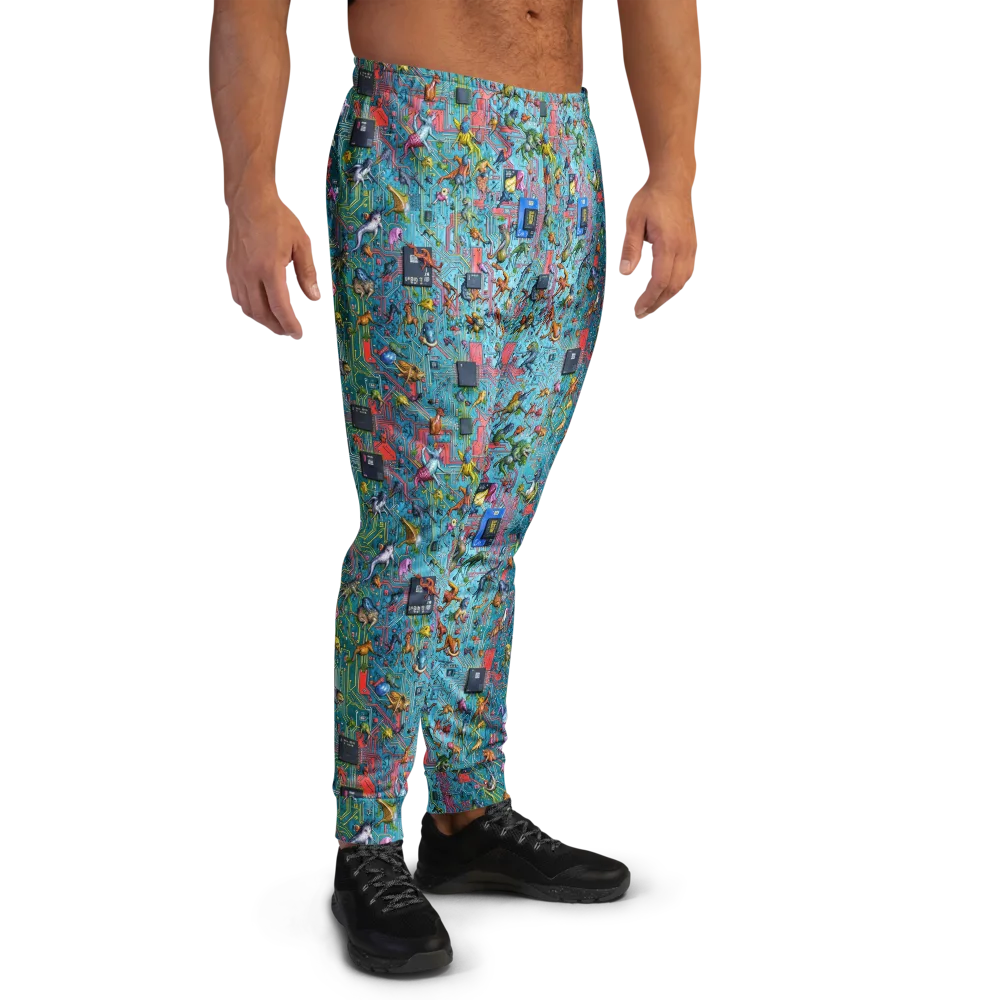 Circuit Menagerie on Men's Joggers — Right