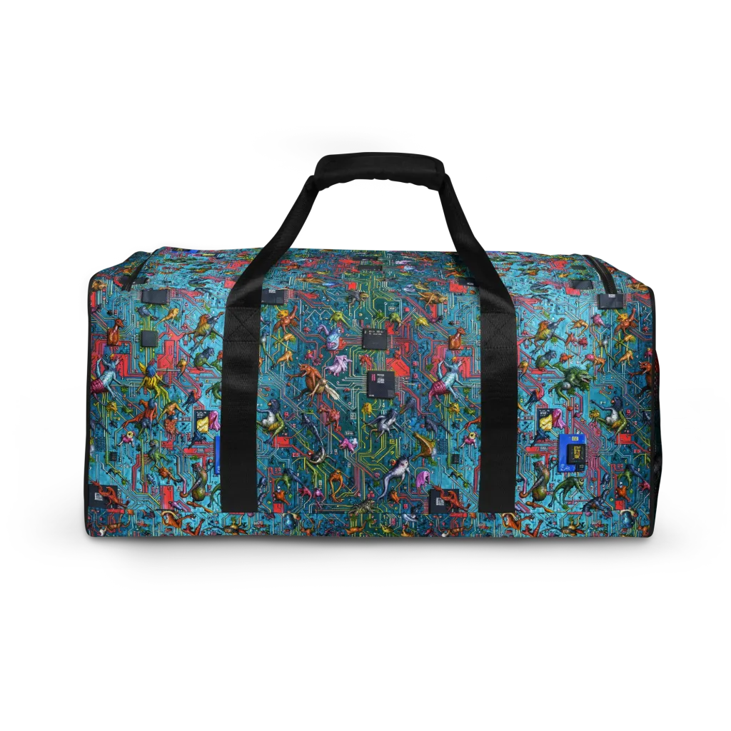 Circuit Menagerie on Duffle Bag — Back