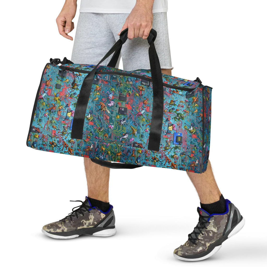 Circuit Menagerie on Duffle Bag — Front