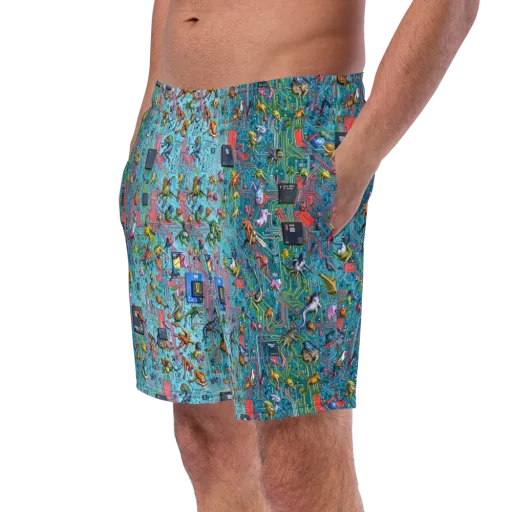 Circuit Menagerie on a Swim Trunks
