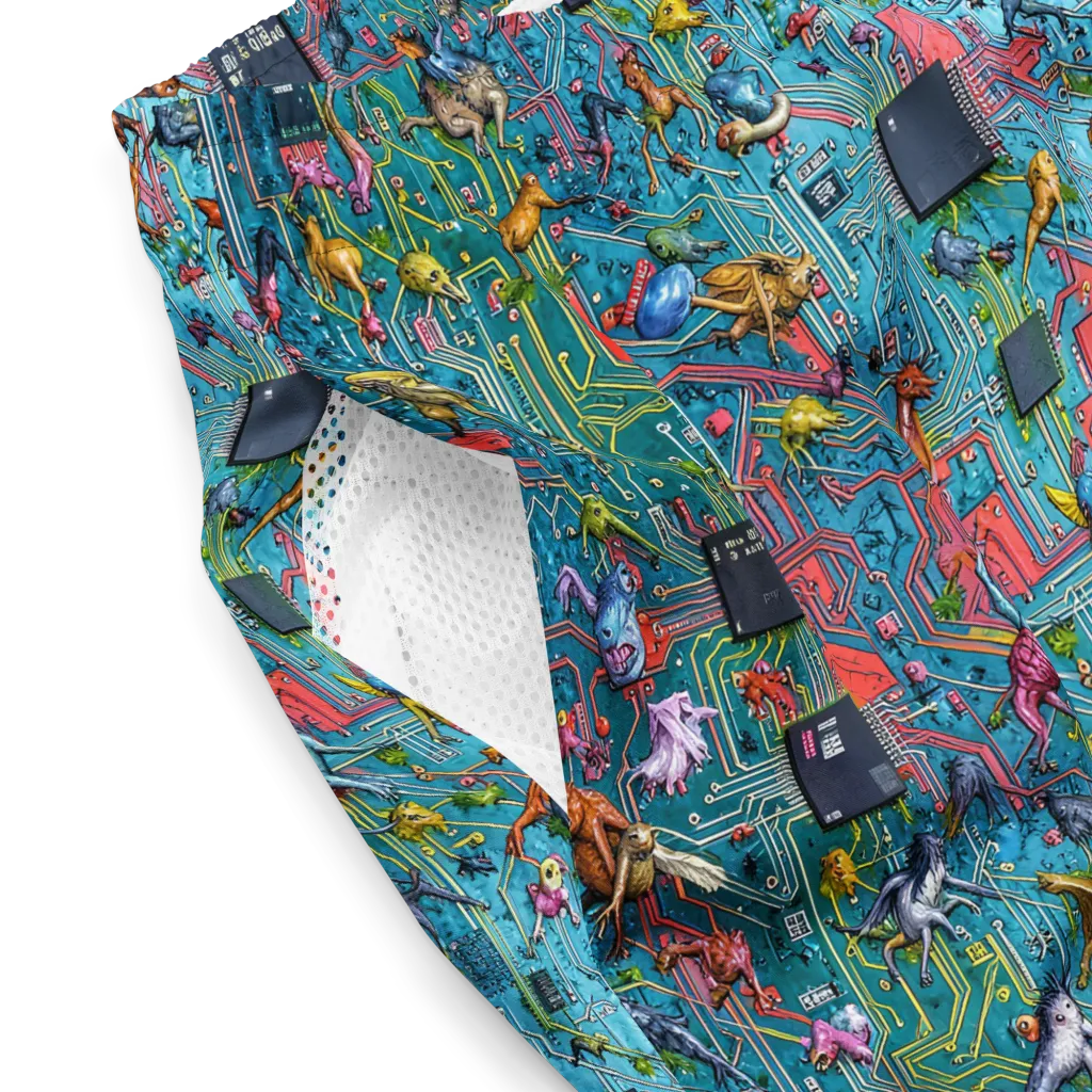 Circuit Menagerie on Swim Trunks — Product details 2