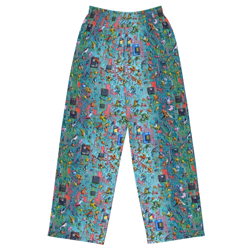 Circuit Menagerie on Wide-Leg Pants — Front