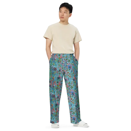 Circuit Menagerie on a Wide-Leg Pants