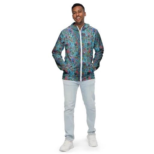 Circuit Menagerie on a Men's Windbreaker
