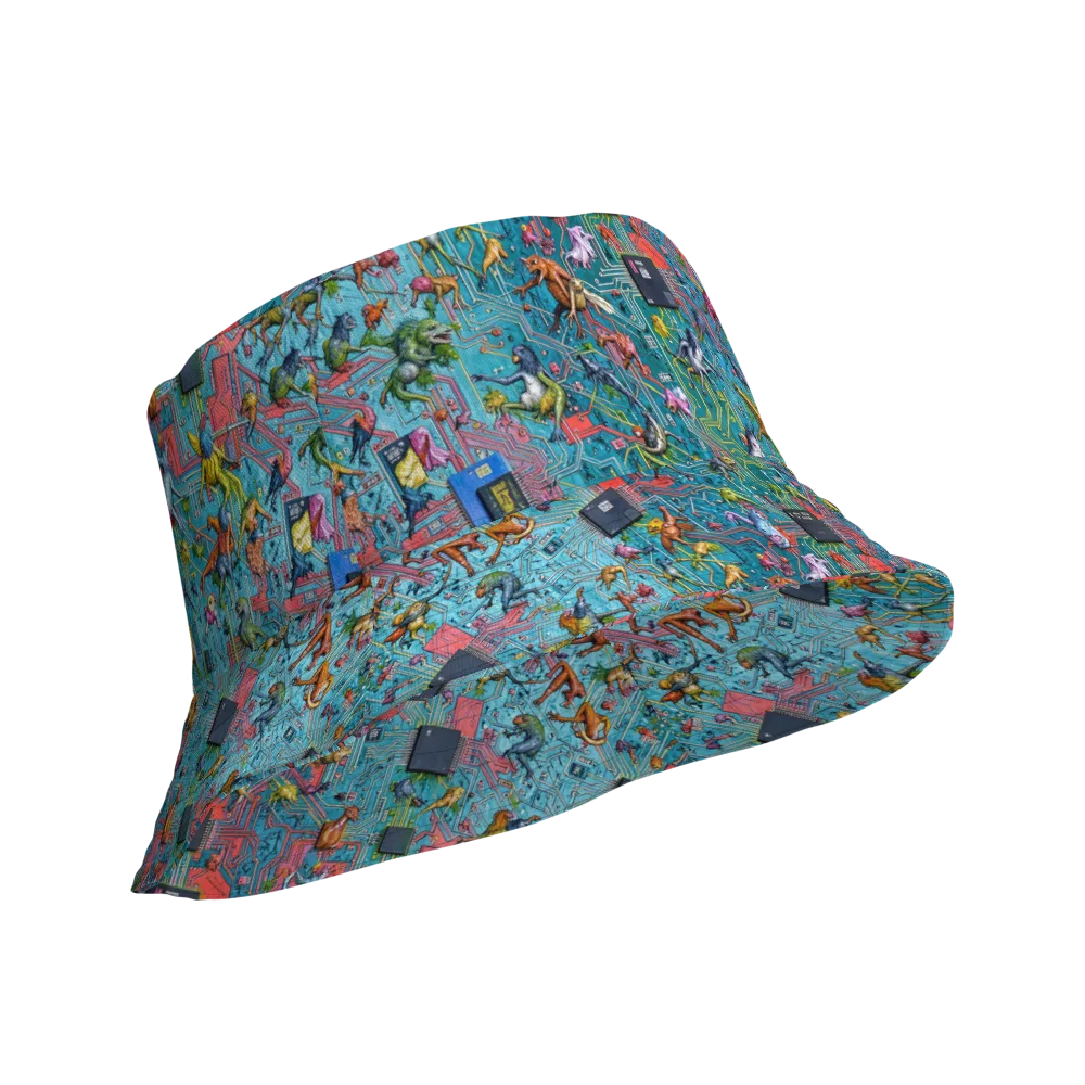 Circuit Menagerie on Reversible Bucket Hat — Product details Outside