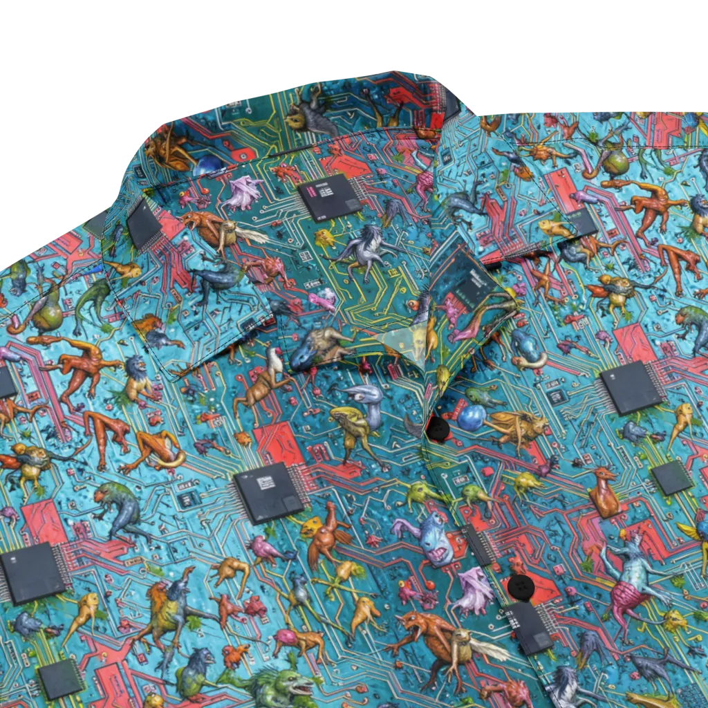 Circuit Menagerie on Button Shirt — Product details
