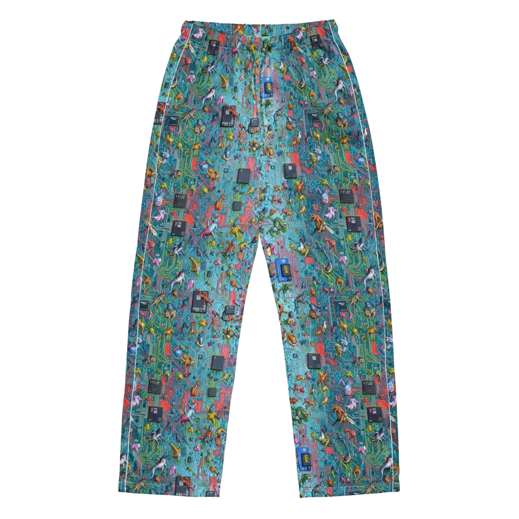 Circuit Menagerie on Women's Pajama Pants — Front