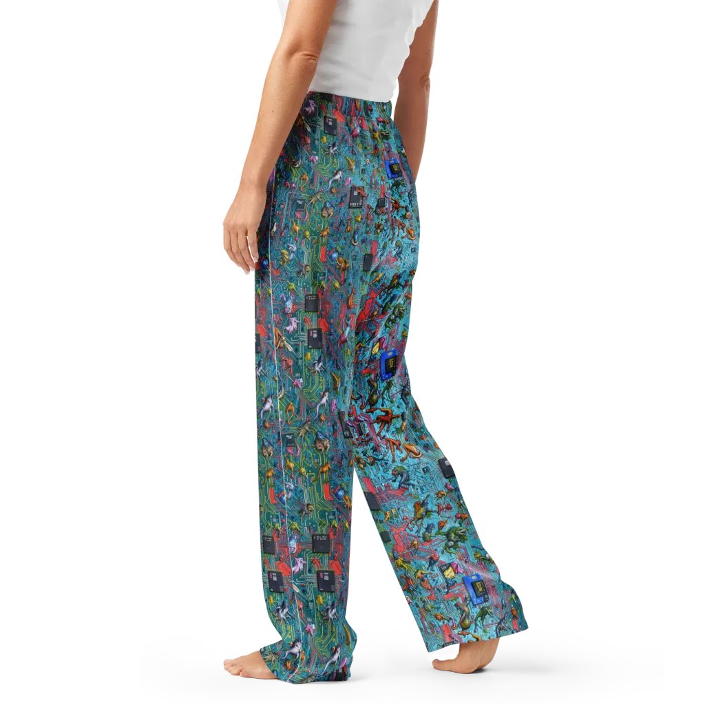 Circuit Menagerie on Women's Pajama Pants — Left