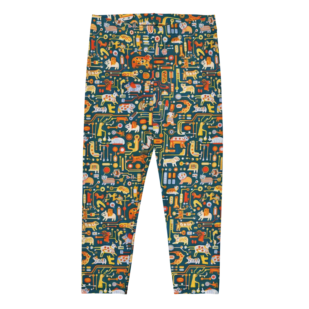 Circuit Critters on Capri Leggings — Front