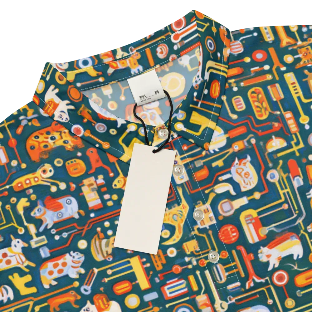 Circuit Critters on Men's Slim Fit Polo Shirt — Product details