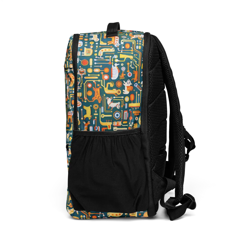Circuit Critters on Utility Backpack — Left