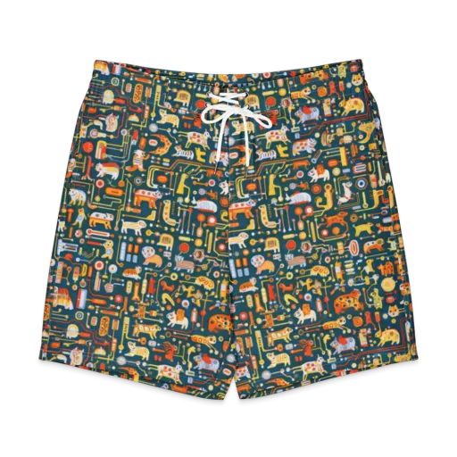 Circuit Critters on a Men's Board Shorts