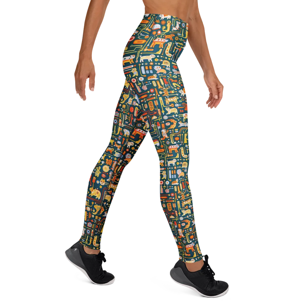 Circuit Critters on Yoga Leggings — Right