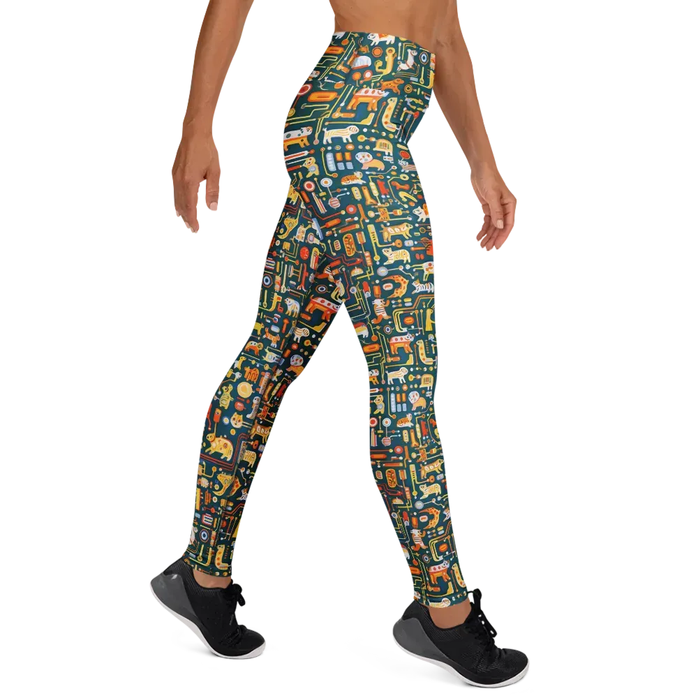 Circuit Critters on Yoga Leggings — Right