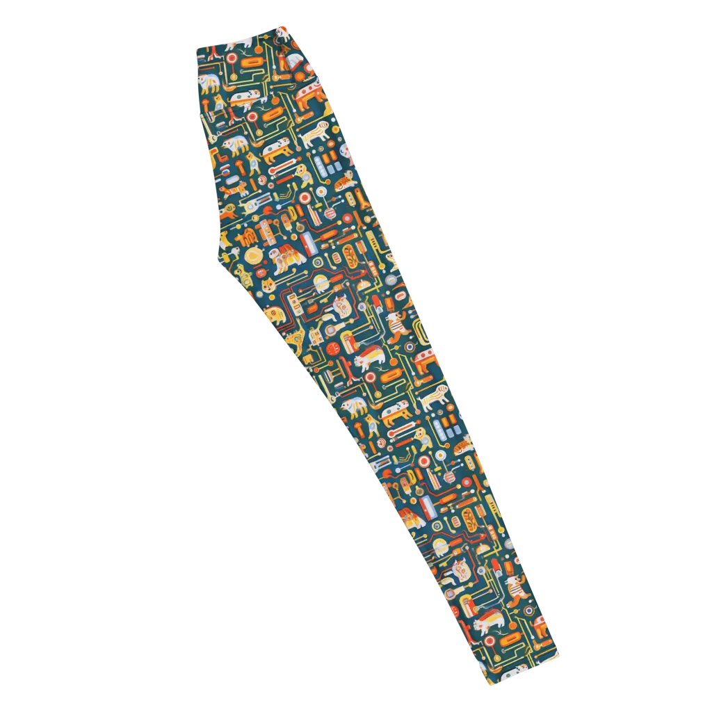 Circuit Critters on Yoga Leggings — Right