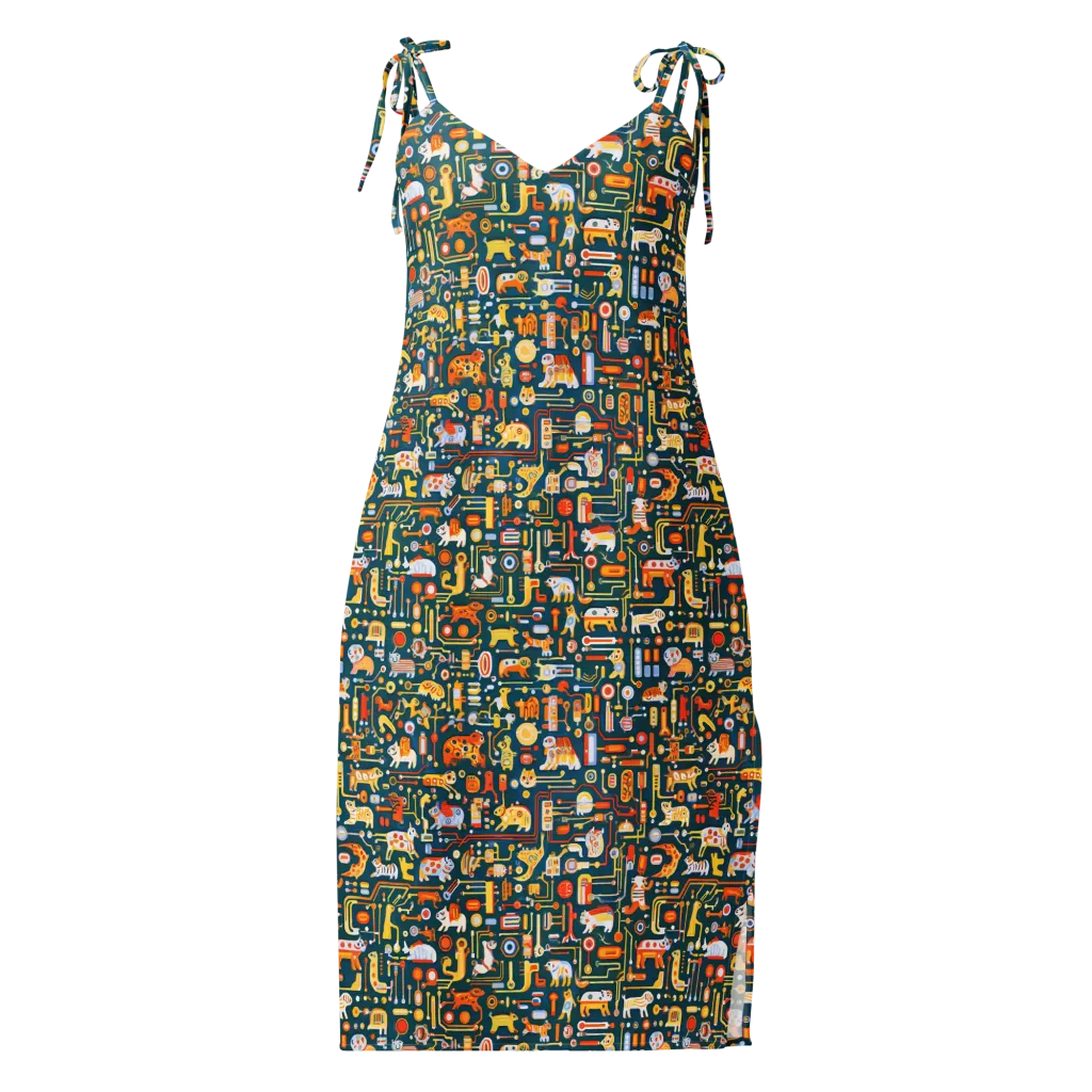Circuit Critters on Slip Dress — Front