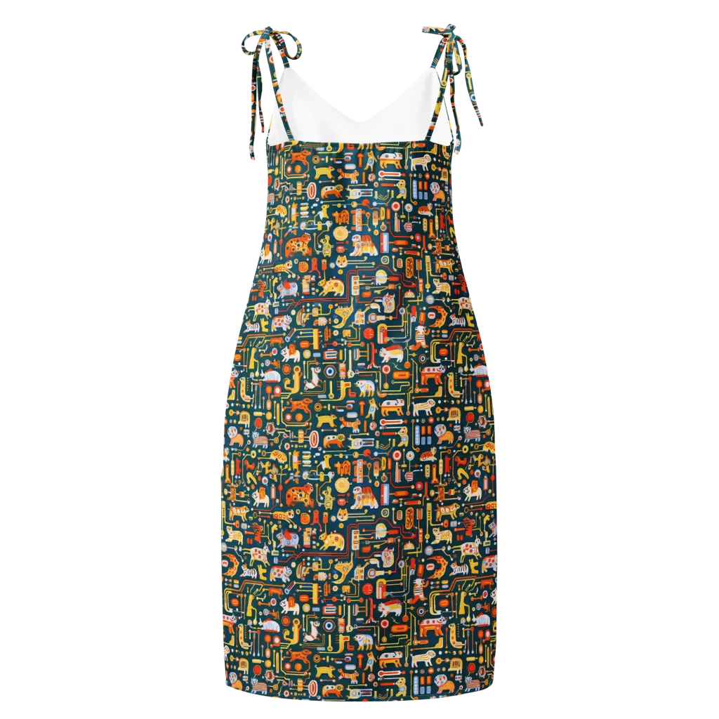 Circuit Critters on Slip Dress — Back
