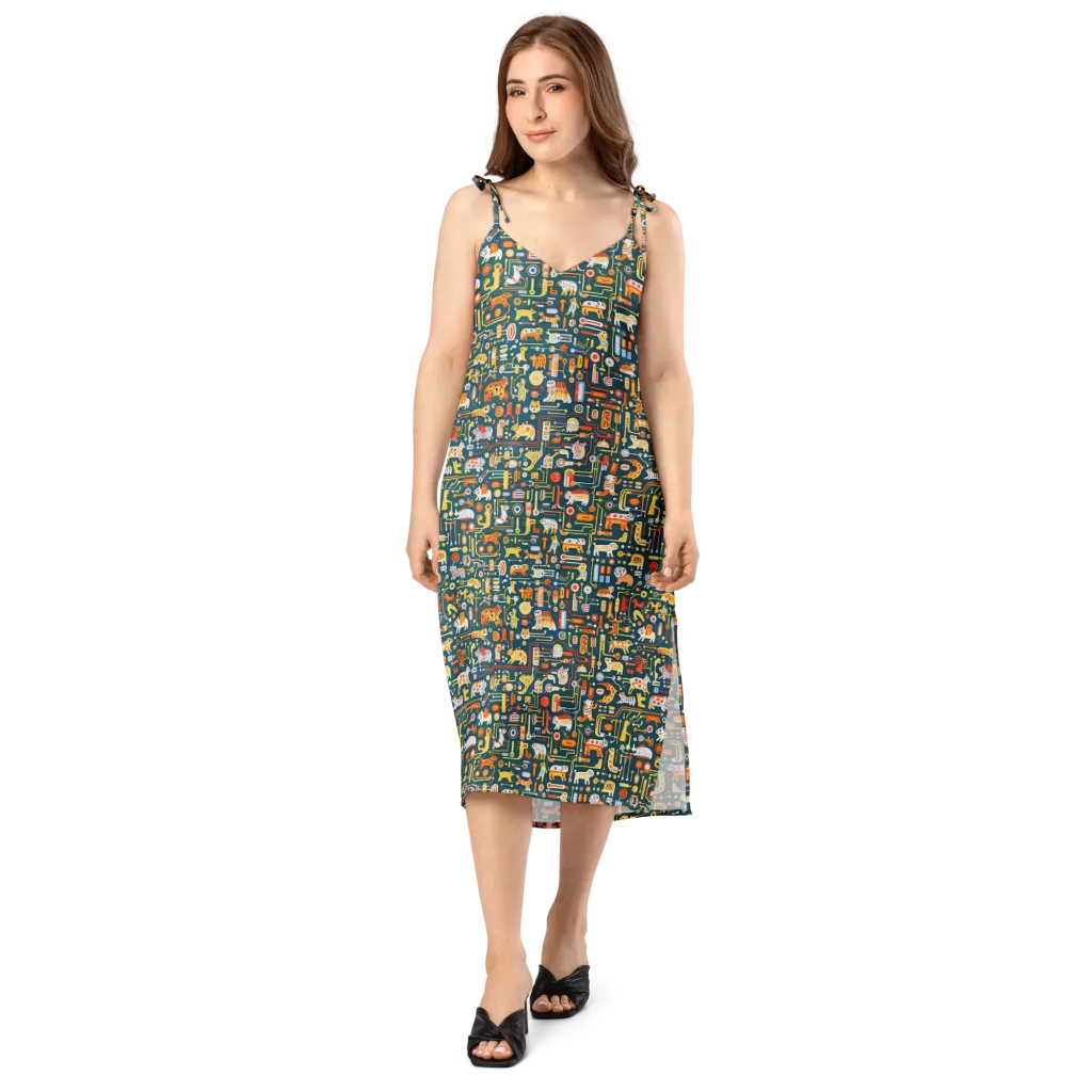 Circuit Critters on Slip Dress — Front