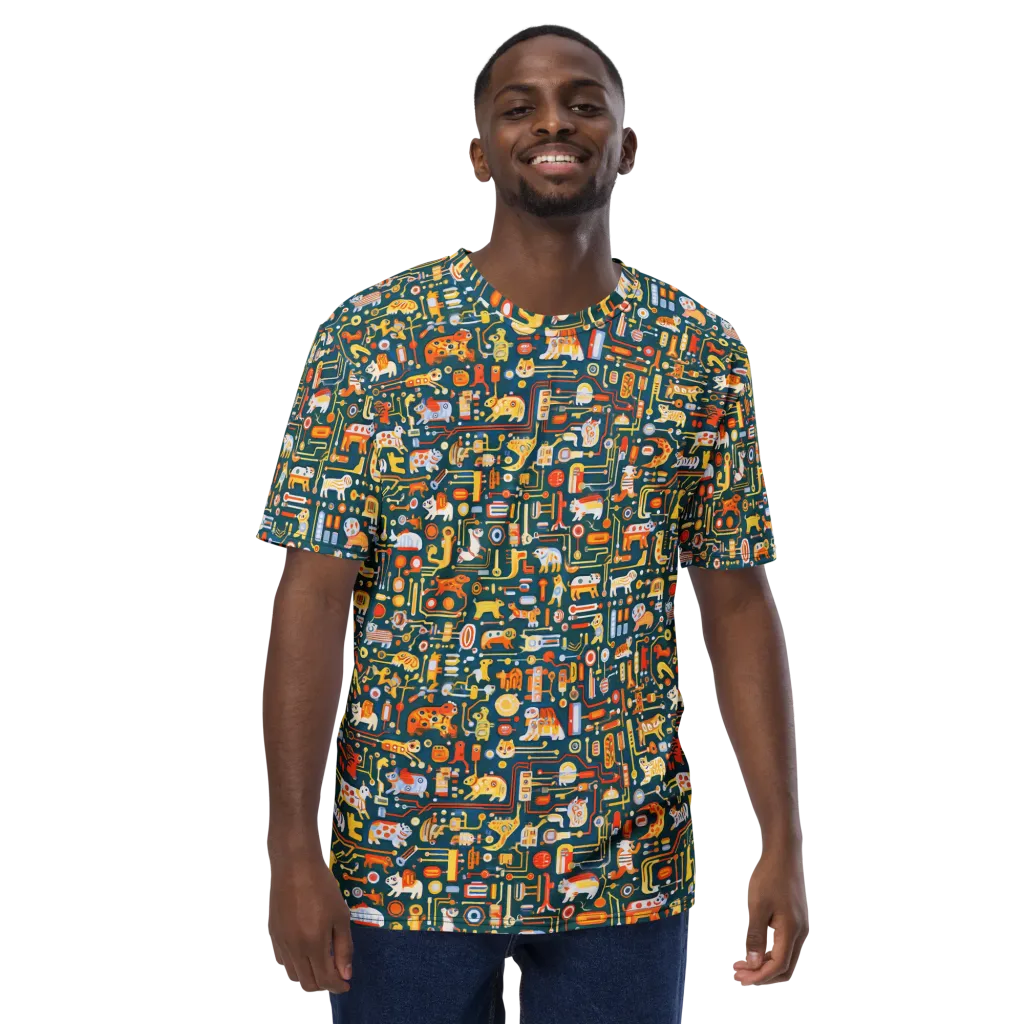 Circuit Critters on Men's Crew Neck T-Shirt — Front