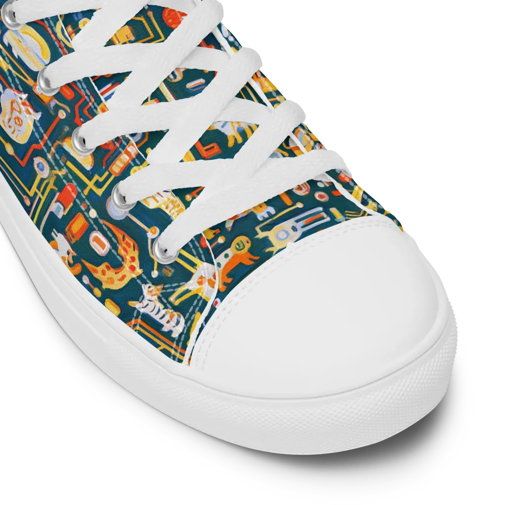 Circuit Critters on Men's High Top Canvas Shoes — Product details