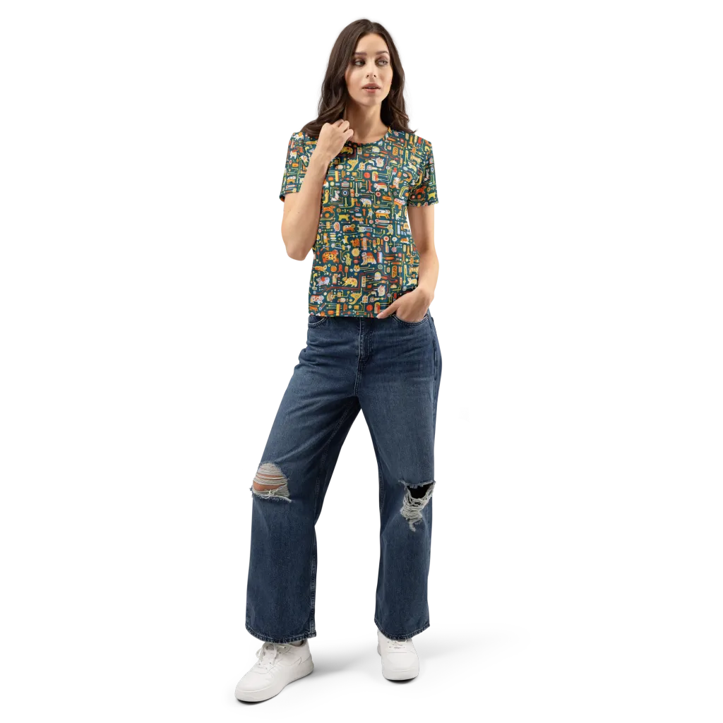 Circuit Critters on Women's Crew Neck T-Shirt — Front