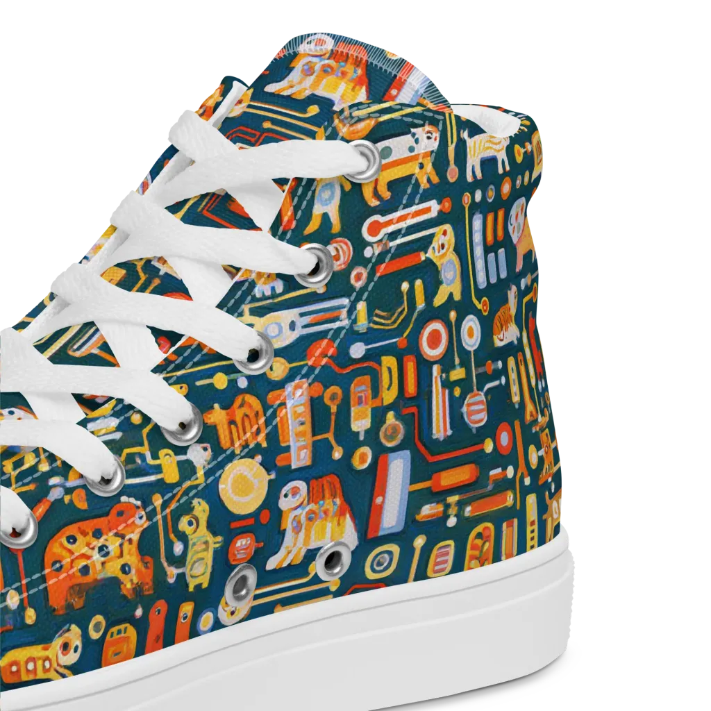 Circuit Critters on Women's High Top Canvas Shoes — Product details 2