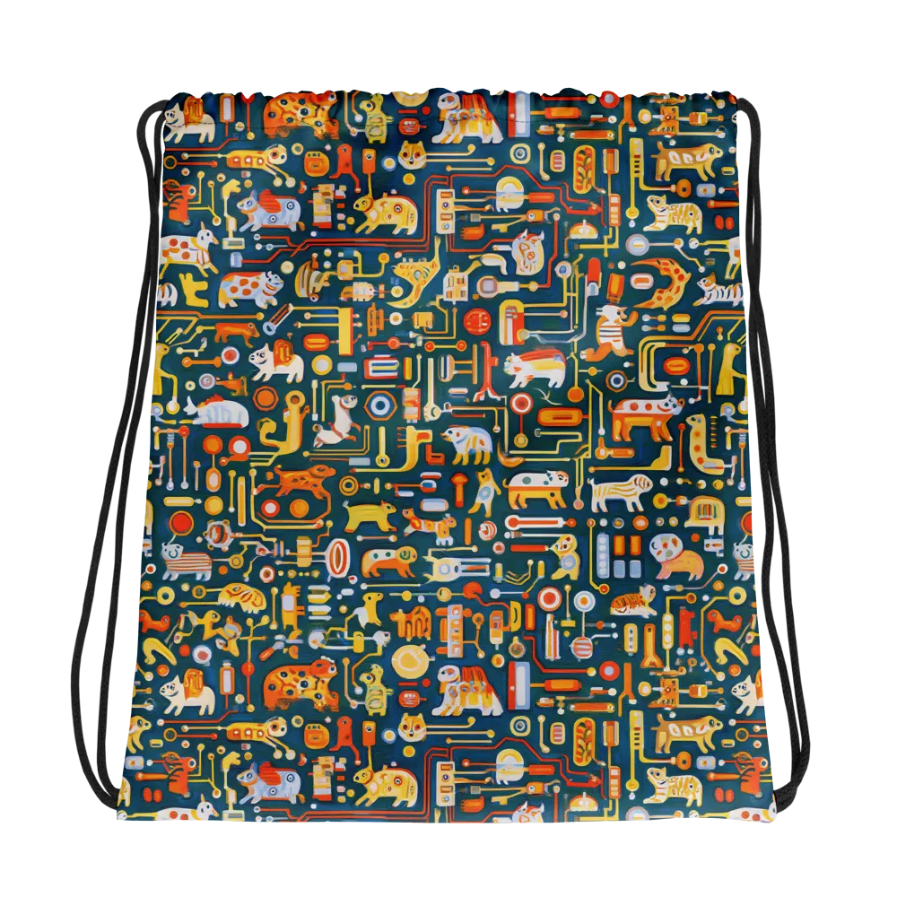 Circuit Critters on Drawstring Bag — Photo