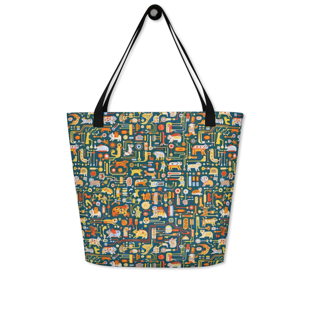 Circuit Critters on Large Tote Bag W/ Pocket — Front