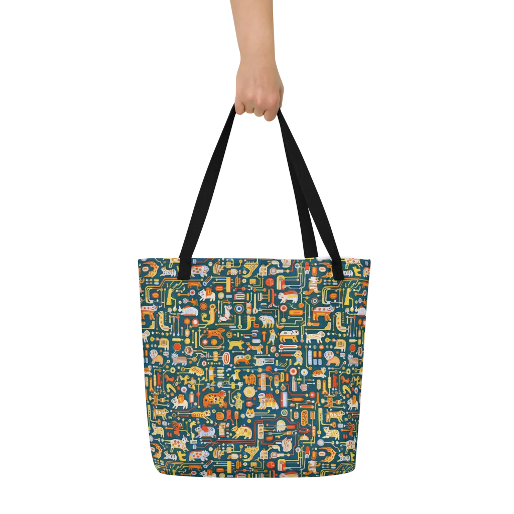 Circuit Critters on Large Tote Bag W/ Pocket — Front