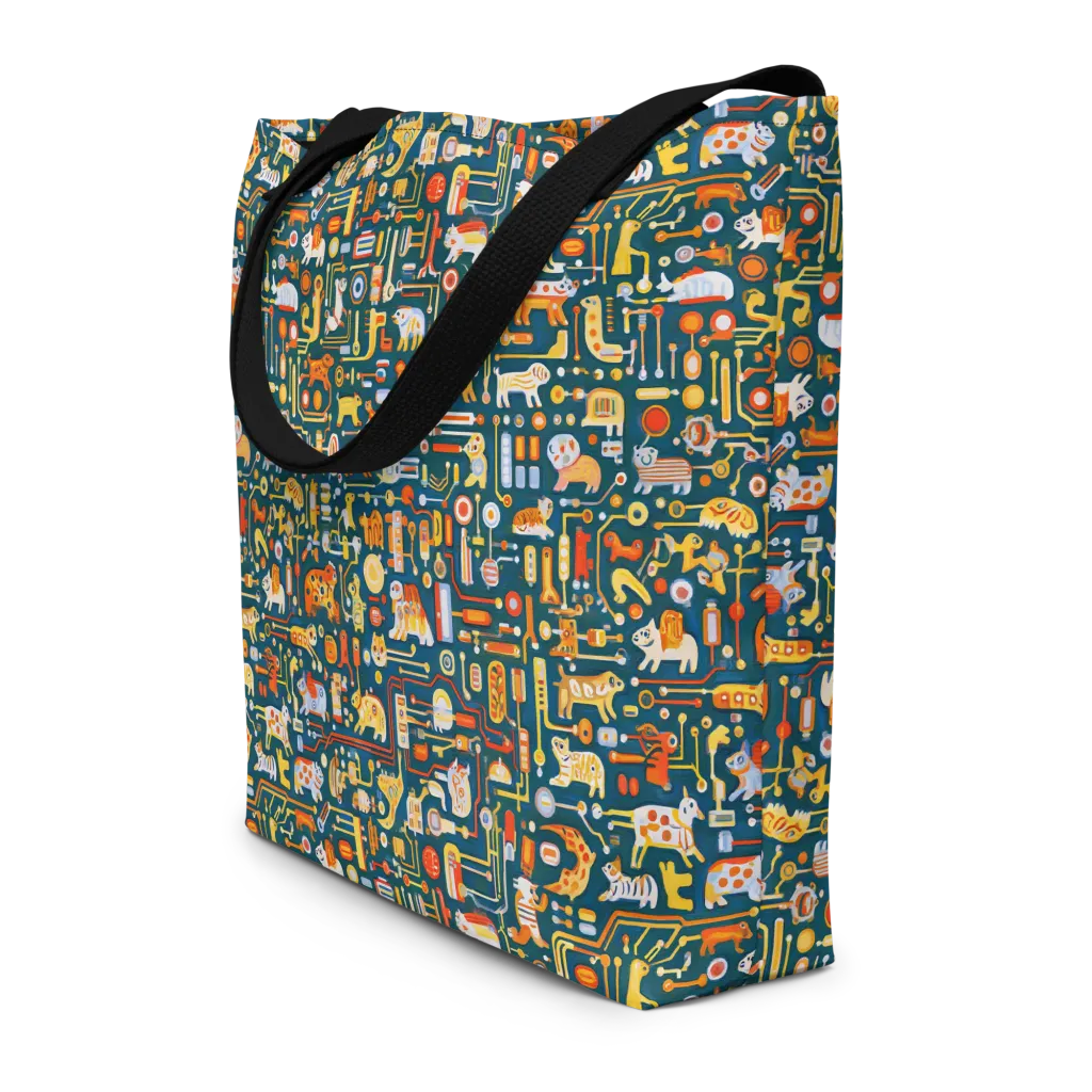 Circuit Critters on Large Tote Bag W/ Pocket — Front